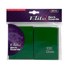 BCW Deck Guard: Deck Protector Sleeve - Elite Gloss Green (100Ct)